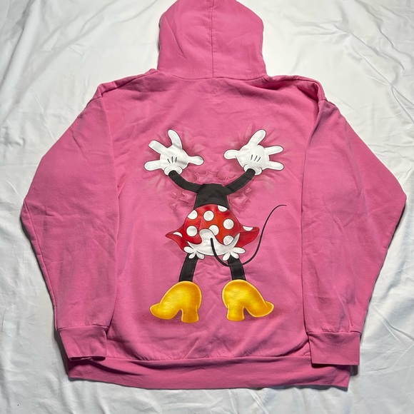 Hanes Sweaters - Hanes Pink Kids Hoodie with Polka Dot Character Back Graphic